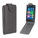 JIANGNIAU Phone Cover Vertical Flip Magnetic Snap Leather Case for Nokia Lumia 1020(Black) (Color : Black)