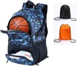 Basketball Backpack Large Sports Bag with Separate Ball Holder & Shoes Compartme