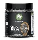 Go Vegan Raw Chia Seeds - 250 Gram Jar Pack | Omega 3 and Fiber for Weight Loss | chia Seeds for Face