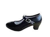 La Senorita Spanische Flamenco Schuhe - Schwarz - Größe 37 - Innenmaß 23,5 cm