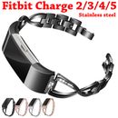 Stainless steel Metal Wrist Band Wristband Watch Strap Lady Fitbit Charge 3 4 5