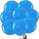 Prextex 90cm 8pcs Big Balloons, Extra Large Balloons, Giant Latex Balloons, Thick Balloons Reusable for Photo Shoots, Birthday/Wedding Party, Festival/Event/Carnival Decorations (8-Pack LIGHT BLUE)