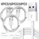 3-PACK USB Daten Schnellladekabel Kabel für Apple iPhone 5 6 7 8 X 11 12 13 MAX