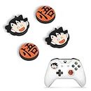 DLseego Kakarotto 4PCS Thumb Grips Caps for Xbox One PS5 PlayStation4 DualSense Switch Pro Wireless Controller Steam Deck, Soft Silicone Anti-Slip Button Caps Japanese Cartoon 3D Joystick Cover