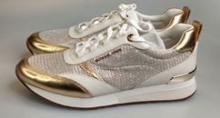 Michael Kors Women's Allie Stride Trainer Sneaker Champagne 43S2ALFS3D Size 8
