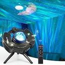 LUNALE Star Projector Galaxy Light, [70 light effects] Galaxy Projector for Bedroom Dual HI-FI Speaker Northern Lights Projector Mutil-Angle & Remote & Timer Night Light for Kids/Room Decor/Party/Gift