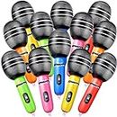 30 Pieces Inflatable Microphones Blow up Microphone Assorted Colors Inflatable Microphone Props Plastic Toys for Musical Concert Themed Party Role Play Birthday Party Decoration Supplies