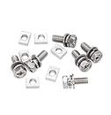binifiMux 6-Pack Motorcycle Battery Terminal M6 x16mm Bolt Square Nut Kit Stainless Steel 304