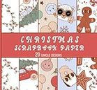 Christmas Scrapbook Paper: 20 Unique Designs, Groovy Retro Patterns, Gingerbread, Snowflake, Tree, Sleigh, Bauble, Cat, Star and More - Double Sided 8 x 8" Sheets