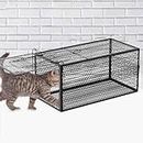 Cat Trap for Stray Cats, Feral Cat Trap,Mole Cage Live Animal Cage for Farms, Gardens, Home Gardens, Capturing (Color : Without Accessories, Size : 52 * 26 * 26cm)