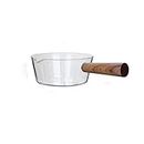 ASADFDAA Ollas 400ml/600ml Borosilicate Glass Pot Cooking Heating Milk Soup Porridge Pot Household Open Fire Kitchen Cookware Cooking Set