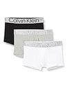 Calvin Klein Trunk 3Pk 000NB3130A Bóxer, Multicolor (Black/White/Grey Heather), M (Pack de 3) para Hombre