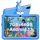 DOOGEE U9 KID Tablet for Kids, 7GB+64GB/1TB, 10 Inch Android 13 Kids Tablet, Quad Core, 5060mAh, APP for Kids, TÜV Low Bluelight, WiFi6/Bluetooth, 5MP+2MP Camera, Parental Control, Widevine L1 - Blue