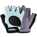ATERCEL Weight Lifting Gloves Full Palm Protection, Workout Gloves for Gym, Cycling, Exercise, Breathable, Super Lightweight for Men and Women(Aqua, S)