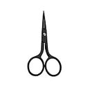 HALO FORGE Small Embroidery Scissors: Small Sharp Scissors, Little Straight Stainless Steel Pointed Tip Precision Cutting Details Thread Yarn for Quilting Knitting Cross Stitch, 3.5 Inch Black