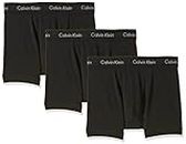 Calvin Klein Herren 3er Pack Boxershorts Trunks Baumwolle mit Stretch, Schwarz (Black W Black Wb), XL