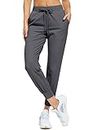 Libin Women's Joggers Pants Athletic Sweatpants with Pockets Running Tapered Casual Pants for Workout,Lounge, Dark Grey S