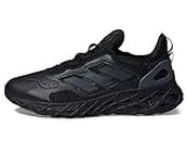 adidas Mens Web Boost Shoes, Black/Black Blue Metallic/Grey, 9 US