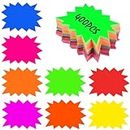 HMIEPRS 400Pcs Fluorescent Star Sale Signs, 8 Colors Starburst Retail Price Tags Labels, Neon Display Sign Cards, Paper Sale Discount Label for Retail Store Shop Grocery Supermarket Party Favors