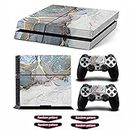 Decal Skin for Ps4, Whole Body Vinyl Sticker Cover for Playstation 4 Console and Controller (Include 4pcs Light Bar Stickers) (PS4, Marble Gold)