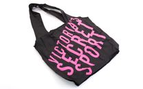 VICTORIA'S SECRET Tasche Fitness Bag Tote Bag Shopping Bag+Haargummi black pink