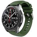 TiMOVO Correa Reloj Compatible con Samsung GearS3 Frontier/Galaxy Watch3 45mm/Galaxy Watch 46mm, Banda Silicona para Huawei Watch GT2Pro/GT 2e/GT 46mm/GT2 46mm/GT3 46mm/Ticwatch Pro3 - Ejercito Verde