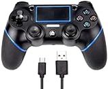 New World Wireless Controller for Ps4, Wireless Controller Gamepad Joystick for PS4 Playstation 4/Pro/Slim with Touchpad,headphone jack,Vibration and Six-axis Function -White