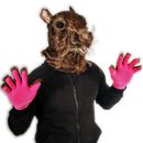 Rat Masque & Gants Fursuit Marron Souris Animal Splinter Accessoire Costume