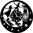 Wooden Wall Clock Peter pan Gifts for Kids Boys Girls Room Decorations Baby Shower Movie Party Supplies Bedding Christmas DVD Poster Women Collectibles Vinyl