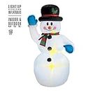 "LIGHT-UP AIRBLOWN INFLATABLE SNOWMAN" 150 cm - indoor & outdoor use -