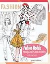 Fashion Coloring Books. Fashion model coloring.: Fashion coloring book for adults illustrations of Fashion Models, Handbags, Jewellery, Shoes and Clothing