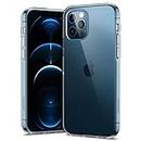 Amazon Brand - Solimo Silicone Back Cover for iPhone 12/12 Pro - Clear