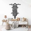 GADGETS WRAP Wall Decal Vinyl Sticker for Home Office Room Decoration Classic Motorcycle Front Garage Wall Sticker