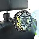 Qidoe Auto USB Ventilator Rücksitz: 360° KFZ Kühlventilator 3-Gang mini Lüfter Leistungsstarker Leise 12V AKKU Air Fan für Auto/Zuhause/Büro für 12 volt LKW Wohnmobil Boot Wohnwagen