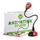 HUE Animation Studio: Kit Completo di Animazione Stop Motion (Telecamera, Software, Libro in Lingua Inglese) per Windows/macOS (Rosso)