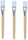 MELODINE Professional Flat Face Pack Applicator Brush, Multicolor - (Pack of 3)