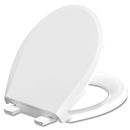 ROUND Toilet Seat with Soft-Close and Quick-Release Hinge, Never Round, White 