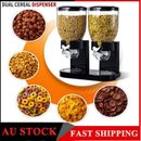 Double Cereal Dispenser Dry Food Grains Containers Nuts Storage Box Dispensers
