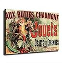 Aux Buttes Chamont Jouets Poster Friends - Jouets Poster As Seen In Apartment on Friends -Canvas Print Wall Art Home Living Room Bedroom Vintage Decoration Mural (08×12inch-No Framed)