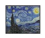 Van Gogh Art Print Poster, Starry Night Vincent Van Gogh Wall Art Exhibition For Wall Decor, Vintage Gallery Collection Artwork (11x14 inches (Unframed), Starry Night)