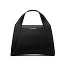 Miraggio Risa Top-Handle Satchel Handbag for Women with Detachable & Adjustable Sling Strap (Black)