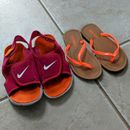 Nike Shoes | Girls Size 13 Nike Sandals Pink Orange And Old Navy Size 13 Sandals | Color: Orange/Pink | Size: 13g