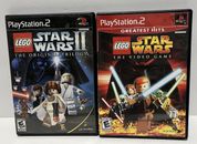 Lego Star Wars 1 and II Bundle Lot Of 2 PlayStation 2 PS2 CIB Complete Games