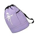 CALLARON Backpack Backpack Dance Bag Colored String Dance Bag for Girls Bolsos Deportivos Para Mujer Cinch Backpack Sports String Bag Backpacking Backpack Oxford Cloth Purple Storage Bag