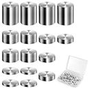 16pcs Car Weights for Pinewood Derby, 3.75 Oz Tungsten Buffer Weight 4 Sizes Cylindrical Pine Car Counterweight to Speed Up Your Car