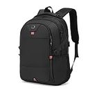 INSAVANT Laptop Backpack 17 Inch Water Resistant Backpacks Durable College Travel Daypack Anti Theft with USB Charging Port Best Gift for Men Women(17 Inch, Black)