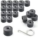 Fogfar 21 PCS Car Tire Lug Nut Cover, 17mm Inner Hexagon Dustproof Tire Screw Cap with Removal Clip, Wheel Decoration Dust Shell Nut Protection Cover, Universal Maintenance Tool for Most Cars (Black)