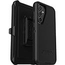 OtterBox Galaxy S23 FE Defender Series Case - BLACK, rugged & durable, with port protection, includes holster clip kickstand