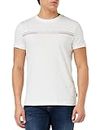 Tommy Hilfiger T-Shirt Manches Courtes Homme Stripe Chest Tee Col Ras-du-Cou, Blanc (White), XXL