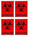 eSplanade Biohazard Biological Hazard Danger Safety Warning Sign Decal Sticker - Easy to Mount Weather Resistant Long Lasting Ink (Size 5" x 4")